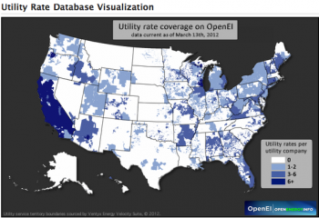 The National Renewable Energy Lab's (NREL) utility rate database is a great resource for developers entering the Apps for Energy competition. | Map courtesy of NREL. The National Renewable Energy Lab's (NREL) utility rate database is a great resource for developers entering the Apps for Energy competition. | Map courtesy of NREL.