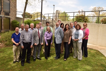Senior officials from DOE's Oak Ridge Office of Environmental Management and North Wind Solutions celebrate the one-year anniversary of signing a partnering agreement. Linda Beach is pictured in the center of the group. Senior officials from DOE's Oak Ridge Office of Environmental Management and North Wind Solutions celebrate the one-year anniversary of signing a partnering agreement. Linda Beach is pictured in the center of the group.