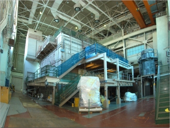 The Brookhaven Graphite Research Reactorâs bioshield, which contains the 700-ton reactor core, is shown prior to decommissioning. The Brookhaven Graphite Research Reactorâs bioshield, which contains the 700-ton reactor core, is shown prior to decommissioning.