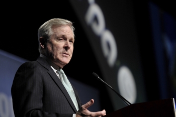 Secretary of the Navy Ray Mabus speaks to attendees at the 2011 Energy Innovation Summit in Washington, DC. | Energy Department photo. Secretary of the Navy Ray Mabus speaks to attendees at the 2011 Energy Innovation Summit in Washington, DC. | Energy Department photo.