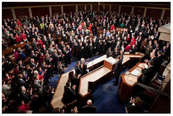 President Barack Obama delivers his State of the Union address in the House Chamber at the U.S. Capitol in Washington, D.C., Jan. 25, 2011. | Official White House Photo by Lawrence Jackson President Barack Obama delivers his State of the Union address in the House Chamber at the U.S. Capitol in Washington, D.C., Jan. 25, 2011. | Official White House Photo by Lawrence Jackson