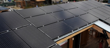 Solar panels are a great way to produce clean energy at home! | Photo courtesy of Stefano Paltera, U.S. Department of Energy. Solar panels are a great way to produce clean energy at home! | Photo courtesy of Stefano Paltera, U.S. Department of Energy.