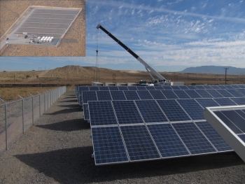 The PNM Prosperity Energy Storage Project is the nationâs first combined solar generation and storage facility to be fully integrated into a utilityâs power grid. Pictured above are the facility's solar panels, including an aerial view in the upper left. | Image courtesy of PNM The PNM Prosperity Energy Storage Project is the nationâs first combined solar generation and storage facility to be fully integrated into a utilityâs power grid. Pictured above are the facility's solar panels, including an aerial view in the upper left. | Image courtesy of PNM