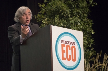Energy Secretary Ernest Moniz delivers a keynote address at SXSW Eco in Austin, Texas, on October 8, 2014. | Photo by David Fox, SXSW. Energy Secretary Ernest Moniz delivers a keynote address at SXSW Eco in Austin, Texas, on October 8, 2014. | Photo by David Fox, SXSW.