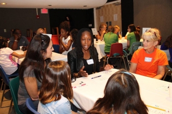 A Mentoring Table at the West Palm Beach STEM Cafe A Mentoring Table at the West Palm Beach STEM Cafe