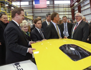 As part of the Energy Department's launch of the Clean Energy Manufacturing Initiative, Assistant Secretary David Danielson toured the new Carbon Fiber Facility at Oak Ridge National Laboratory. Carbon fiber has the potential to improve the fuel efficiency of vehicles. | Photo courtesy of Jason Richards, Oak Ridge National Laboratory. As part of the Energy Department's launch of the Clean Energy Manufacturing Initiative, Assistant Secretary David Danielson toured the new Carbon Fiber Facility at Oak Ridge National Laboratory. Carbon fiber has the potential to improve the fuel efficiency of vehicles. | Photo courtesy of Jason Richards, Oak Ridge National Laboratory.
