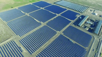 Aerial view of Enel Green Power North Americaâs Stillwater plant in Fallon, Nevada, the first triple hybrid renewable energy plant. | All photos courtesy of Enel Green Power North America, Inc. Aerial view of Enel Green Power North Americaâs Stillwater plant in Fallon, Nevada, the first triple hybrid renewable energy plant. | All photos courtesy of Enel Green Power North America, Inc.