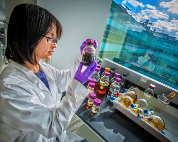 Improving Access to Energy-Rich Sugars. Ning Sun is part of a team of researchers in the Energy Department's Joint BioEnergy Institute (JBEI) Deconstruction Division exploring methods to pretreat biomass. | Image courtesy of JBEI Improving Access to Energy-Rich Sugars. Ning Sun is part of a team of researchers in the Energy Department's Joint BioEnergy Institute (JBEI) Deconstruction Division exploring methods to pretreat biomass. | Image courtesy of JBEI