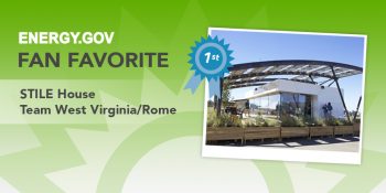 West Virginia University and University of Roma Tor Vergata's STILE House took first place in our Fan Favorite poll. | Graphic by <a href="/node/1332956">Carly Wilkins</a>, U.S. Department of Energy. West Virginia University and University of Roma Tor Vergata's STILE House took first place in our Fan Favorite poll. | Graphic by <a href="/node/1332956">Carly Wilkins</a>, U.S. Department of Energy.