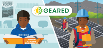 The Grid Engineering for Accelerated Renewable Energy Deployment program, also known as GEARED, is a training and education framework that prepares current and future utility-sector professionals to operate the electric grid with increasingly higher levels of solar electricity. The Grid Engineering for Accelerated Renewable Energy Deployment program, also known as GEARED, is a training and education framework that prepares current and future utility-sector professionals to operate the electric grid with increasingly higher levels of solar electricity.