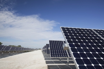Sec. Chu Announces More 'SunShot' Details.
| Department of Energy Photo | Courtesy of National Renewable Energy Laboratory | Public Domain | Sec. Chu Announces More 'SunShot' Details.
| Department of Energy Photo | Courtesy of National Renewable Energy Laboratory | Public Domain |
