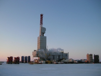 DOE participated in gas hydrate field production trials in early 2012 in partnership with ConocoPhillips and the Japan Oil, Gas and Metals National Corp at the IÄ¡nik Sikumi (Inupiat for âFire in the Iceâ) test well, shown here, on the north slope of Alaska. Datasets from that field trial are now available to the public. DOE participated in gas hydrate field production trials in early 2012 in partnership with ConocoPhillips and the Japan Oil, Gas and Metals National Corp at the IÄ¡nik Sikumi (Inupiat for âFire in the Iceâ) test well, shown here, on the north slope of Alaska. Datasets from that field trial are now available to the public.