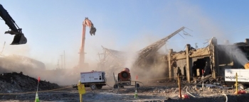 Today marked the completion of demolition of K-25's north end. Today marked the completion of demolition of K-25's north end.