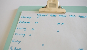 A simple tally of the number and types of lightbulbs in your house can prepare you for a trip to the lighting aisle. | Photo courtesy of Allison Casey A simple tally of the number and types of lightbulbs in your house can prepare you for a trip to the lighting aisle. | Photo courtesy of Allison Casey