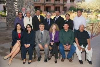 U.S. Secretary of Energy Ernest J. Moniz poses with attendees to a welcome lunch for Arizona tribal leaders. | Photo by Peter Jordan Photography. U.S. Secretary of Energy Ernest J. Moniz poses with attendees to a welcome lunch for Arizona tribal leaders. | Photo by Peter Jordan Photography.