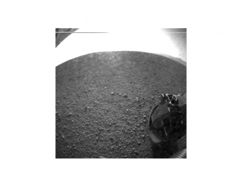 One of the first images taken by NASA's Curiosity rover was taken on the left-rear side of the rover looking directly into the sun. | Photo courtesy of NASA/JPL-Caltech. One of the first images taken by NASA's Curiosity rover was taken on the left-rear side of the rover looking directly into the sun. | Photo courtesy of NASA/JPL-Caltech.