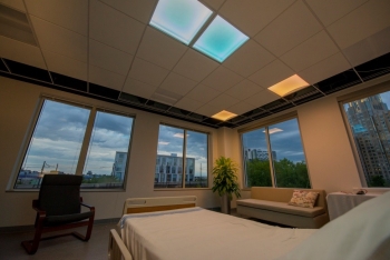 LED patient room lighting system. Photo Courtesy|Philips Lighting Research North America LED patient room lighting system. Photo Courtesy|Philips Lighting Research North America