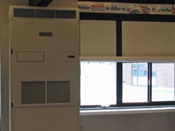 Each classroom has a geothermal unit installed. Although large, the units blend into surroundings and donât produce excess noise. | Photo Courtesy of Sterling Public Schools Each classroom has a geothermal unit installed. Although large, the units blend into surroundings and donât produce excess noise. | Photo Courtesy of Sterling Public Schools