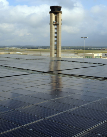 The new photovoltaic system at the San Antonio International Airport. The new photovoltaic system at the San Antonio International Airport.