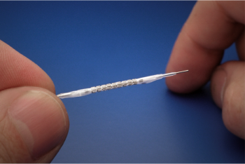 This coronary stent is made with a lab-developed, award-winning platinum-chromium alloy. | Photo courtesy of NETL. This coronary stent is made with a lab-developed, award-winning platinum-chromium alloy. | Photo courtesy of NETL.