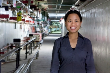 Cindy Joe works as a particle accelerator operator at Fermi National Accelerator Laboratory (Fermilab). She earned a bachelor's degree in physics from Reed College. Cindy Joe works as a particle accelerator operator at Fermi National Accelerator Laboratory (Fermilab). She earned a bachelor's degree in physics from Reed College.