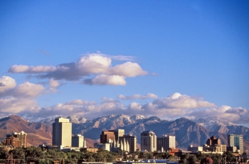 Salt Lake City, the capital of Utah, blends snowy mountain ranges with an urban downtown. Known historically as the âCrossroads of the West,â Salt Lake City today is a major economic center in the Great Basin and a hub of tourism. â Photo courtesy of University of Utah Department of Mathematics. Salt Lake City, the capital of Utah, blends snowy mountain ranges with an urban downtown. Known historically as the âCrossroads of the West,â Salt Lake City today is a major economic center in the Great Basin and a hub of tourism. â Photo courtesy of University of Utah Department of Mathematics.