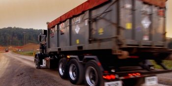 Trucks transport debris from Oak Ridgeâs cleanup sites to the onsite CERCLA disposal area, the Environmental Management Waste Management Facility. Trucks transport debris from Oak Ridgeâs cleanup sites to the onsite CERCLA disposal area, the Environmental Management Waste Management Facility.