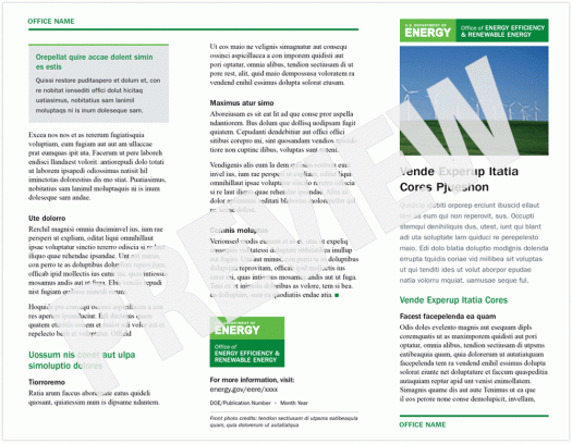 Report Fact Sheet And Brochure Publication Templates Department