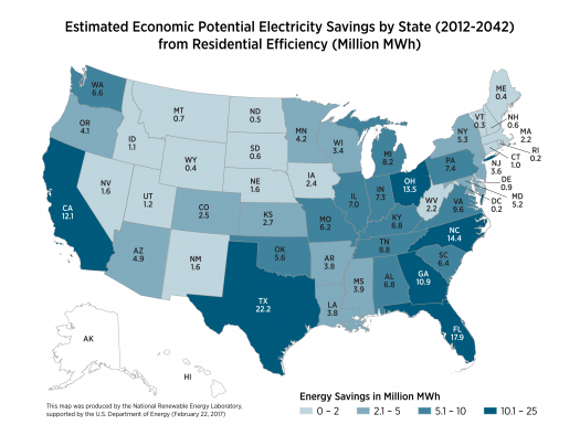 U S Energy Efficiency Potential Maps Department Of Energy