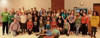 Students participating in the Annual Site Environmental Report (ASER) Summary Project join EM representatives at a May 15 recognition ceremony at Piketon High School.