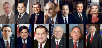 Former Secretaries of Energy Photograph collage of former Secretaries of Energy