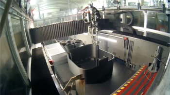 Oak Ridge National Laboratory's BAAM machine 3D prints a submarine hull.