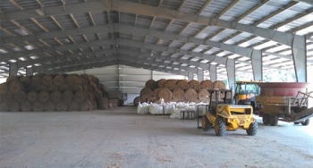 FDC Enterprises, perennial grass biomass processing facility near Fort Pickett, Virginia.