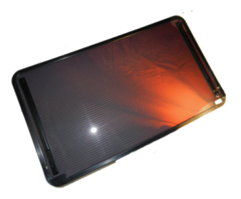 A picture of a solar car roof that is being marketed to vehicle manufacturers.