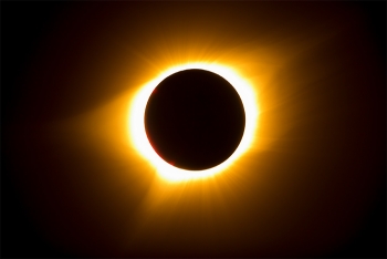 A view of the total solar eclipse in Idaho (photo courtesy of Aaron Kunz, Idaho Public Television).