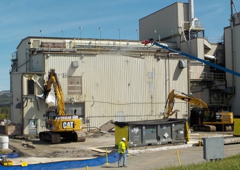 Demolition of the Vitrification Facility begins with the "first bite" on Sept. 11.
