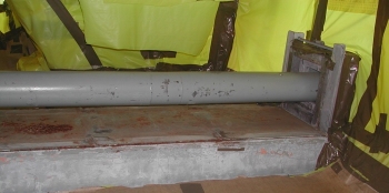 The transfer line tie-in at Tank 49 in H Tank Farm.