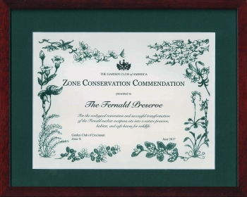 The Garden Club of America Zone Conservation Commendation.