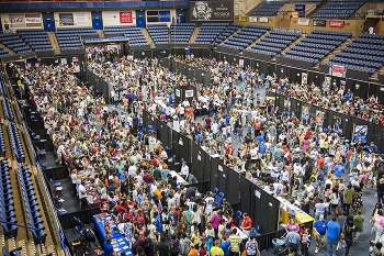 Representatives from more than 130 colleges and universities participate in the Central Savannah River Area College Night.