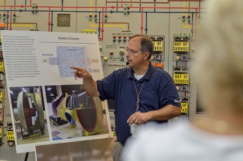 Tour guide Steve Christmas from EMâs deactivation contractor, Fluor Federal Services.