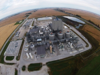 An aerial view of DuPont's cellulosic ethanol facility in Nevada, Iowa.