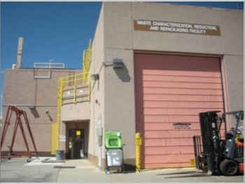 Treatment of the RNS drums took place inside the Waste Characterization, Repackaging and Reduction Facility (WCRRF).
