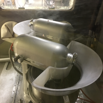 The RNS waste was mixed with water and zeolite.