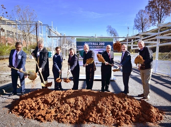 Officials break ground on the Mercury Treatment Facility.
