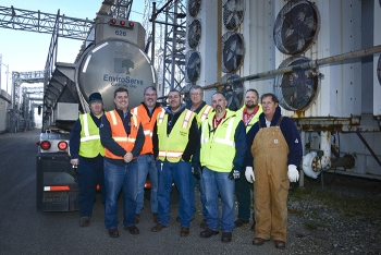 Personnel from the Southern Ohio Diversification Initiative, Fluor-BWXT, Southern Ohio Asset Recovery, and EnviroServe completed the transformer oil project in November.