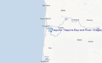 A map of the Oregon Coast.