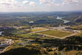 The Oak Ridge Office of Environmental Management transferred almost 200 acres to the community for redevelopment. The area was once occupied by the massive K-31 and K-33 gaseous diffusion uranium enrichment buildings.