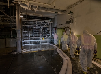 A team of safety and technical experts recently entered several areas of the 100 K East Reactor to begin the several-year process of planning for cocooning the reactor.