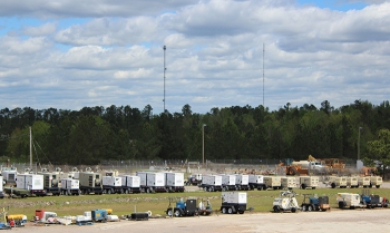 The Portable Equipment Commodity Management Center equipment storage area at the Savannah River Site.