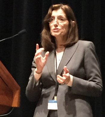 Dr. Kathleen Alexander, Assistant Deputy Administrator for Research, Development, Test and Evaluation in NNSAâs Office of Defense Programs giving remarks at the 2018 Stewardship Science Academic Programs Symposium.
